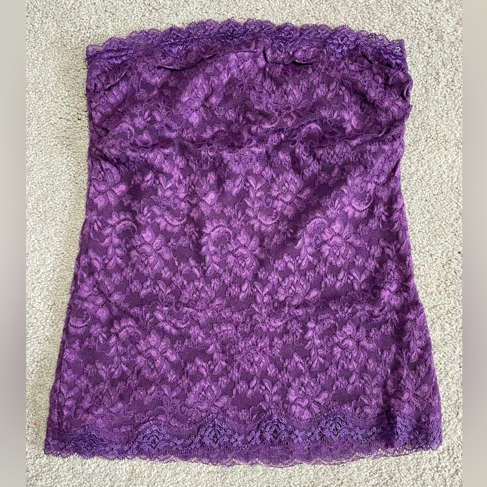 MODA Purple Lace Tube Top